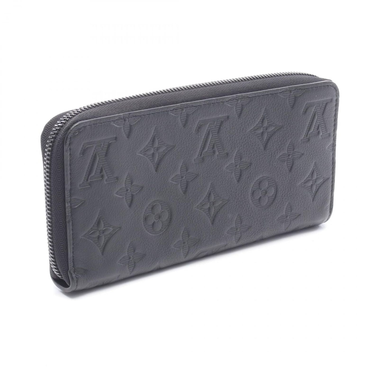 Louis Vuitton Round Wallet Zippy Horizontal Noir Leather — view 2