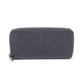 Louis Vuitton Round Wallet Zippy Horizontal Noir Leather