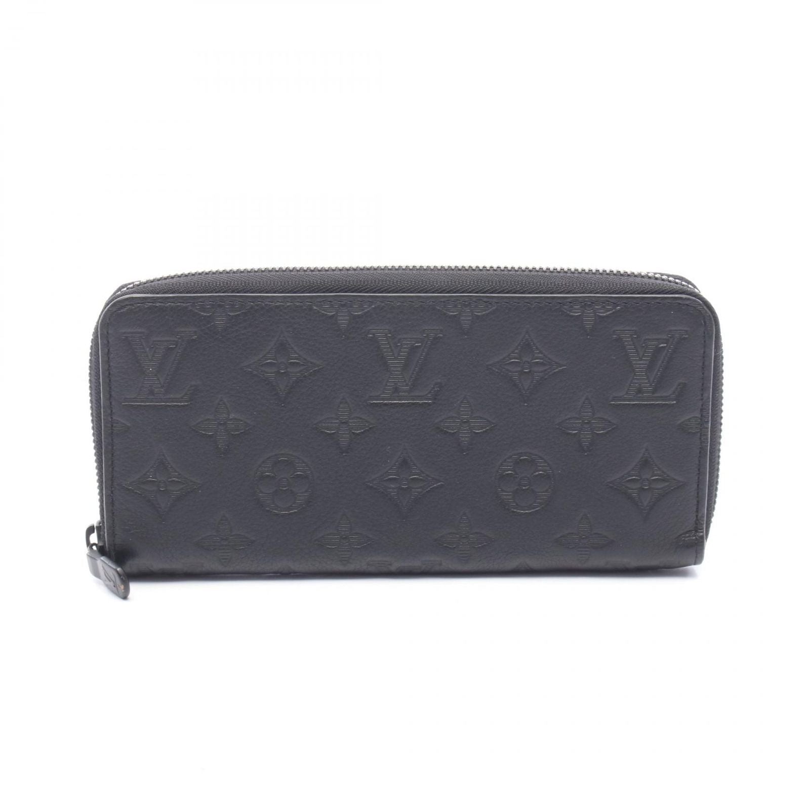 Louis Vuitton Round Wallet Zippy Horizontal Noir Leather