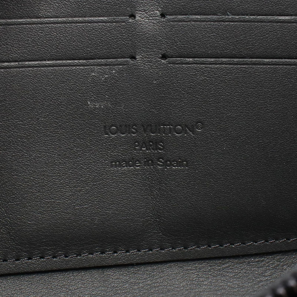 Louis Vuitton Round Wallet Zippy Horizontal Noir Leather — view 4
