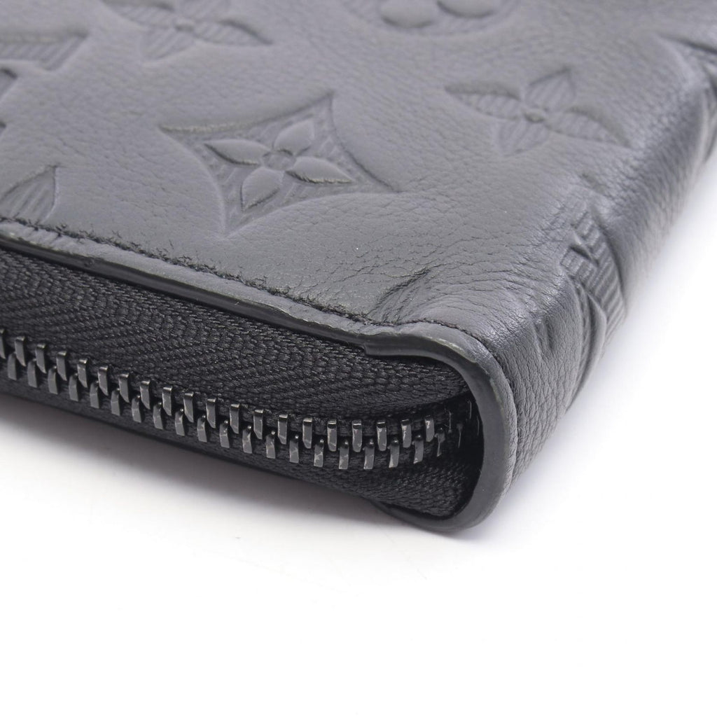 Louis Vuitton Round Wallet Zippy Horizontal Noir Leather — view 6