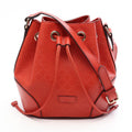 Gucci Shoulder Bag Bright Diamante Orange Leather Drawstring
