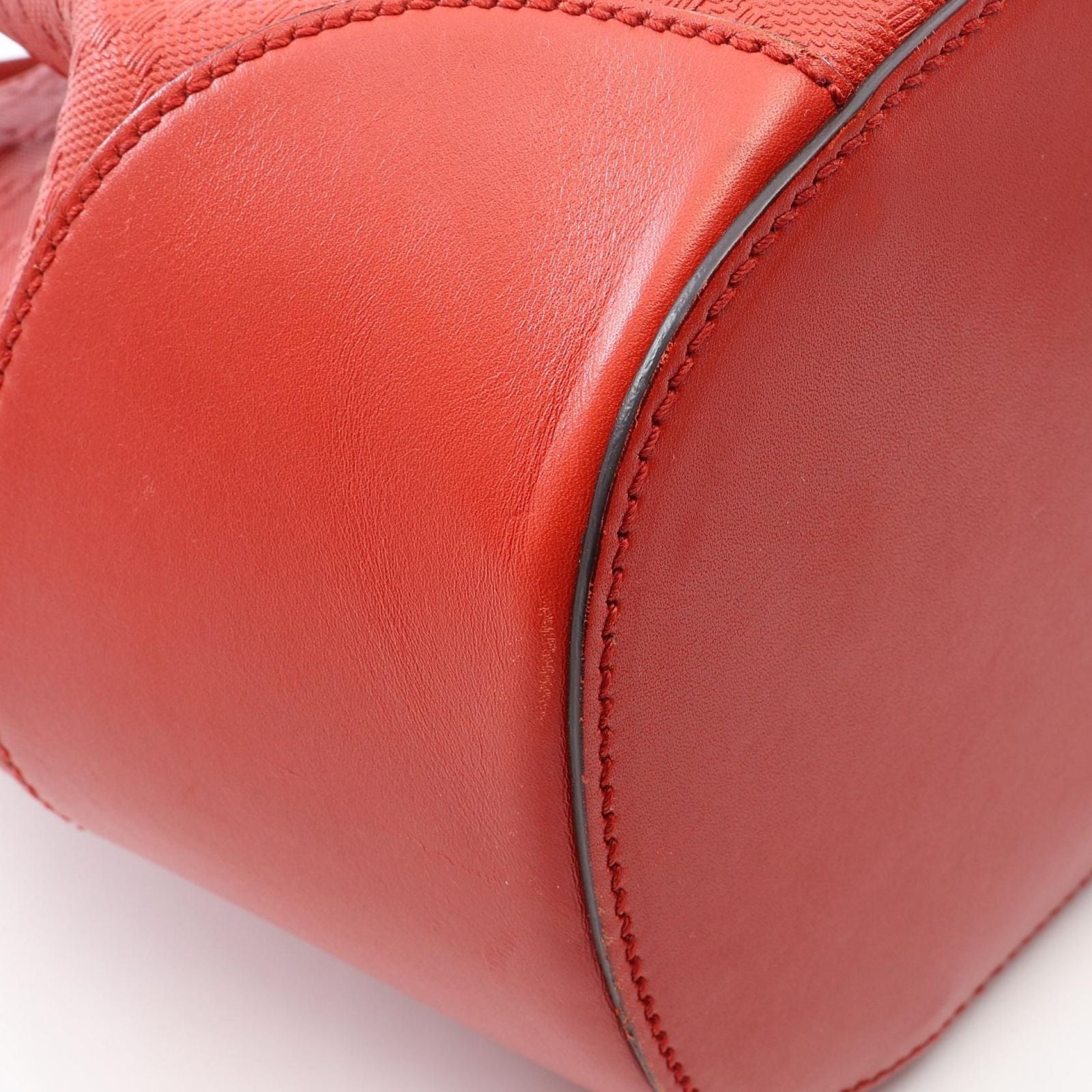 Gucci Shoulder Bag Bright Diamante Orange Leather Drawstring — view 8