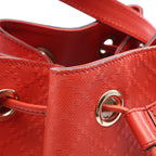 Gucci Shoulder Bag Bright Diamante Orange Leather Drawstring — view 5