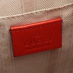 Gucci Shoulder Bag Bright Diamante Orange Leather Drawstring — view 4