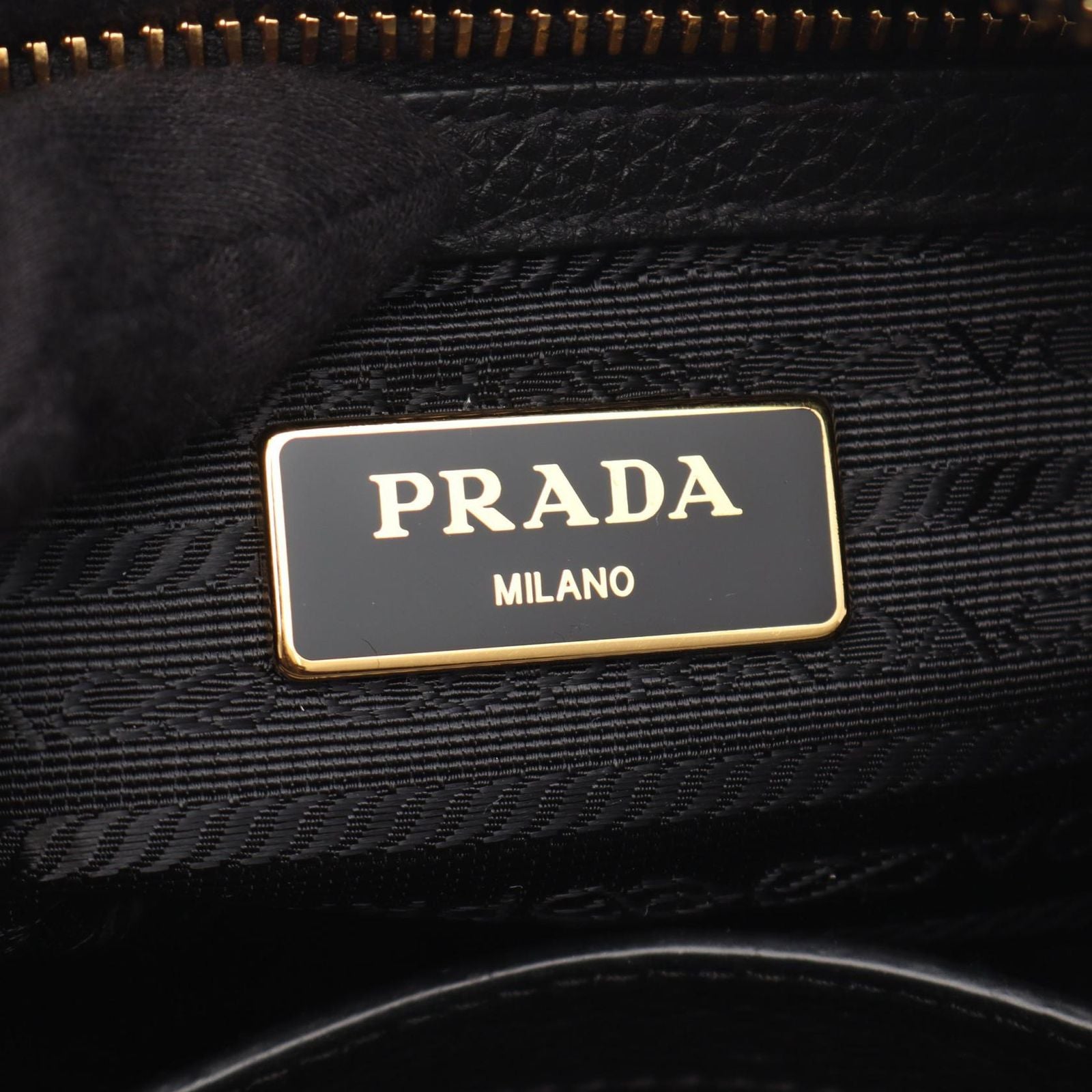 Prada Handbag Vitello Phenix 2-Way Black Leather — view 4