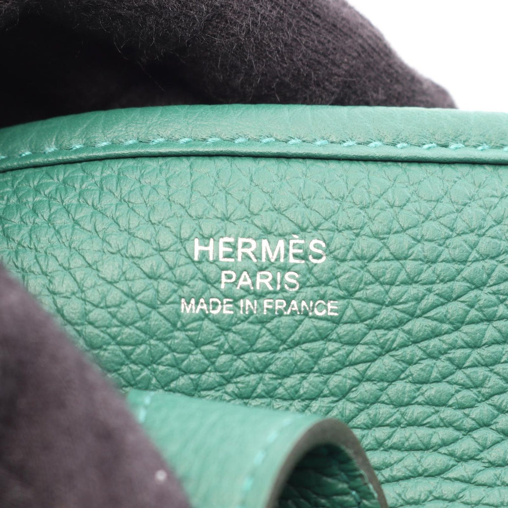 Hermes Shoulder Bag Evelyne 3 Trois PM Vert Vertigo Leather — view 4