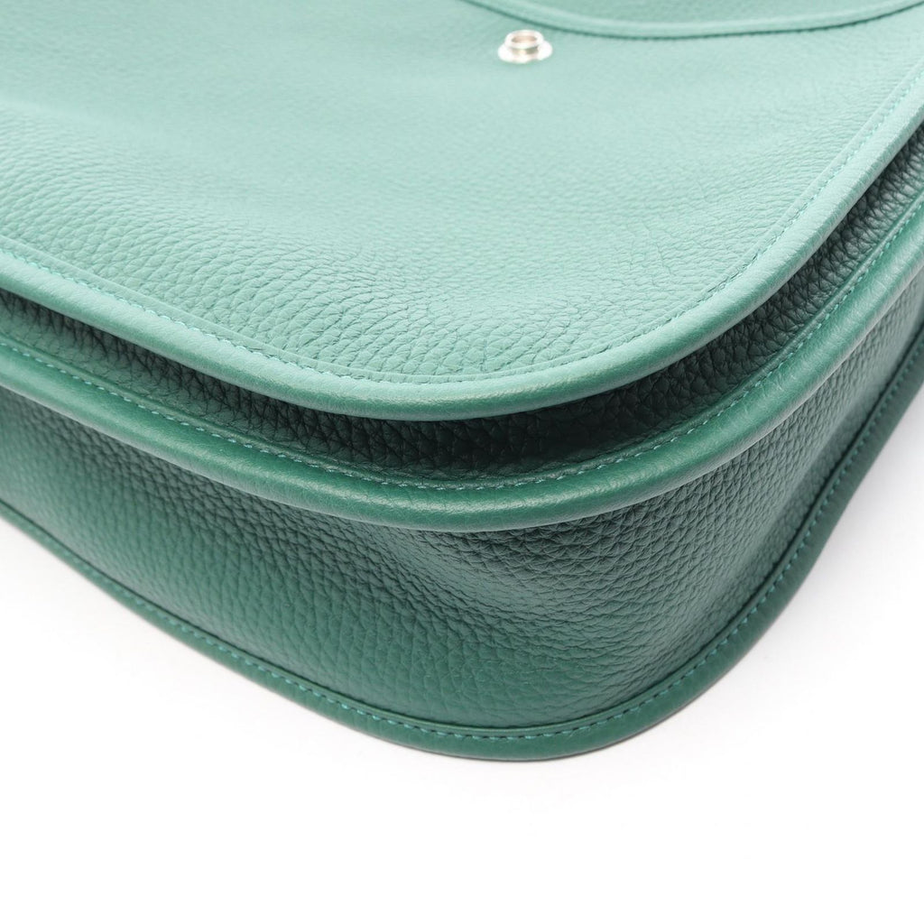 Hermes Shoulder Bag Evelyne 3 Trois PM Vert Vertigo Leather — view 6