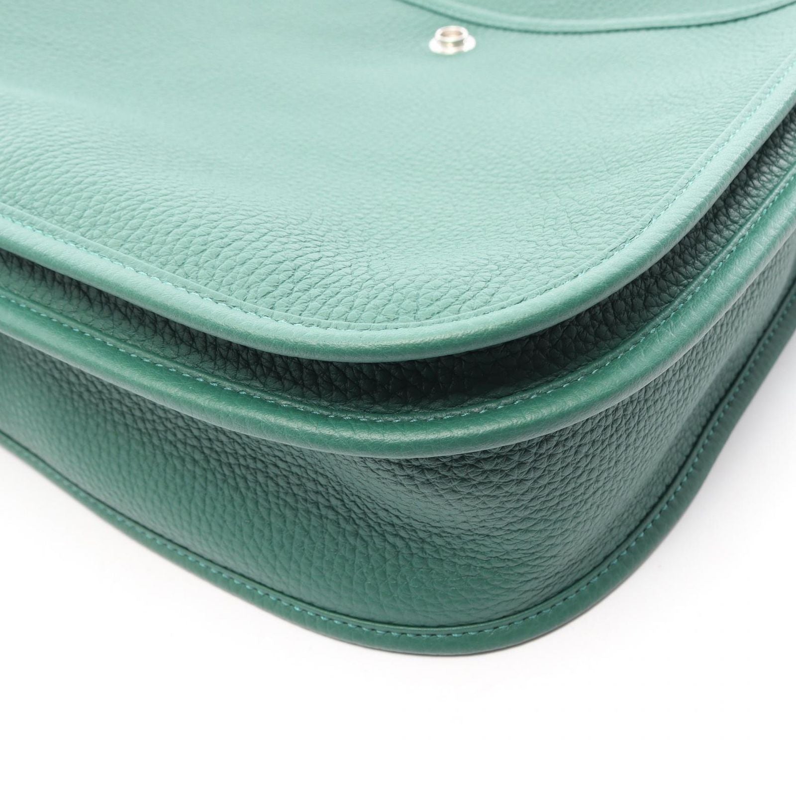 Hermes Shoulder Bag Evelyne 3 Trois PM Vert Vertigo Leather — view 6