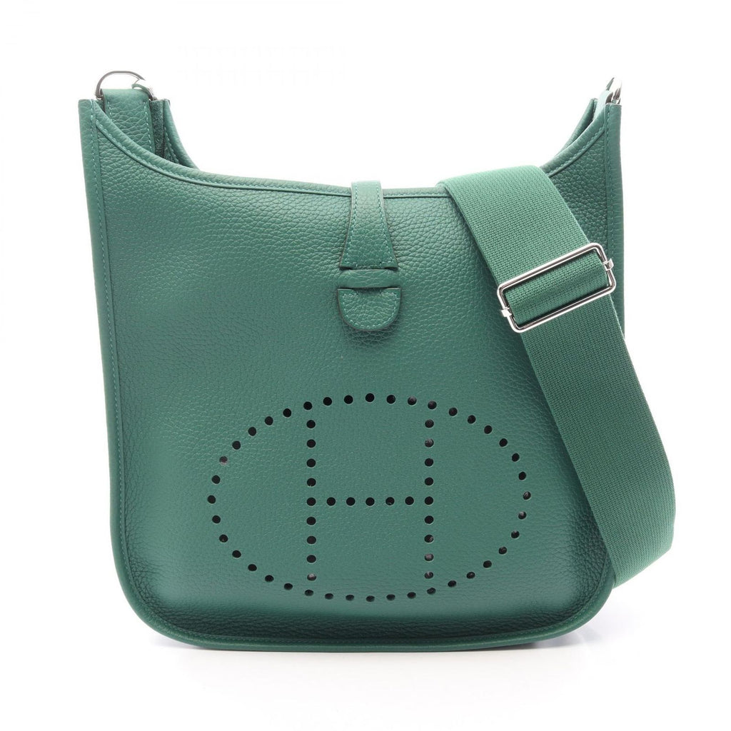 Hermes Shoulder Bag Evelyne 3 Trois PM Vert Vertigo Leather
