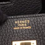 Hermes Handbag Birkin 35 Black Leather — view 4