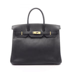 Hermes Handbag Birkin 35 Black Leather