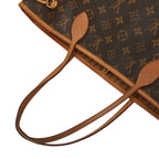 Louis Vuitton Monogram Neverfull MM Tote Brown Leather — view 8
