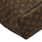 Louis Vuitton Monogram Neverfull MM Tote Brown Leather — view 5