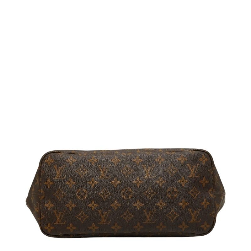 Louis Vuitton Monogram Neverfull MM Tote Brown Leather — view 3