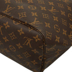 Louis Vuitton Monogram Neverfull MM Tote Brown Leather — view 6