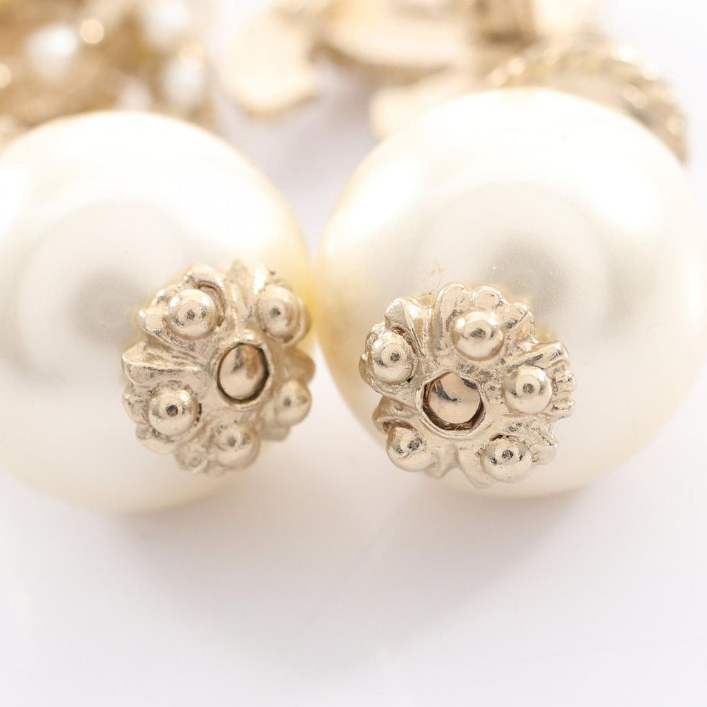 Chanel Earrings Swing Pearl CC Logo — view 5