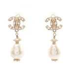 Chanel Earrings Swing Pearl CC Logo