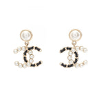Chanel Earrings 25k CC Logo Leather