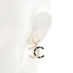 Chanel Earrings 25k CC Logo Leather — view 4