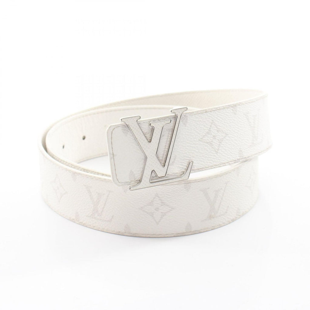 Louis Vuitton Belt LV Initial 40 Reversible Silver Leather Canvas