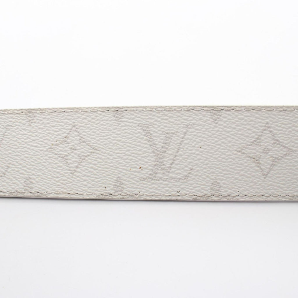 Louis Vuitton Belt LV Initial 40 Reversible Silver Leather Canvas — view 6
