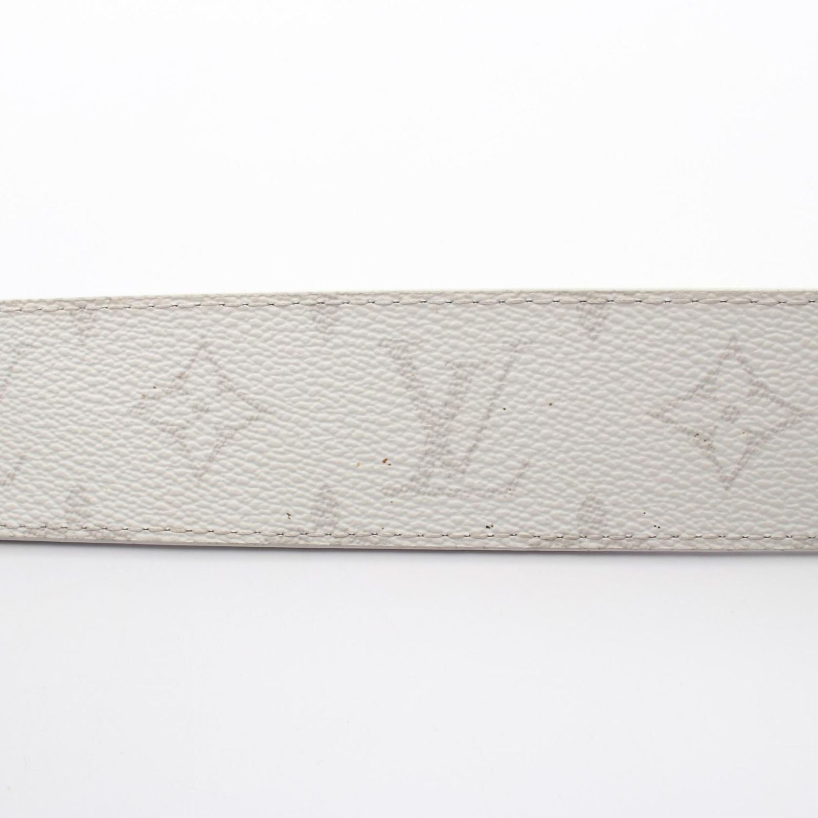 Louis Vuitton Belt LV Initial 40 Reversible Silver Leather Canvas — view 6