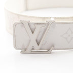 Louis Vuitton Belt LV Initial 40 Reversible Silver Leather Canvas — view 2