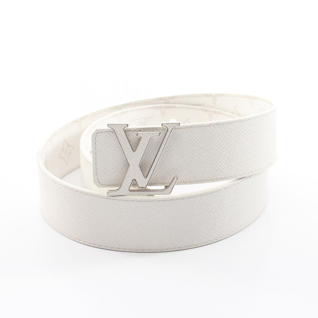 Louis Vuitton Belt LV Initial 40 Reversible Silver Leather Canvas — view 5