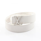 Louis Vuitton Belt LV Initial 40 Reversible Silver Leather Canvas — view 5