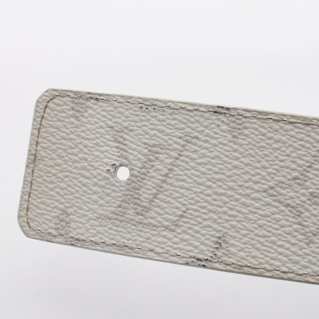 Louis Vuitton Belt LV Initial 40 Reversible Silver Leather Canvas — view 9
