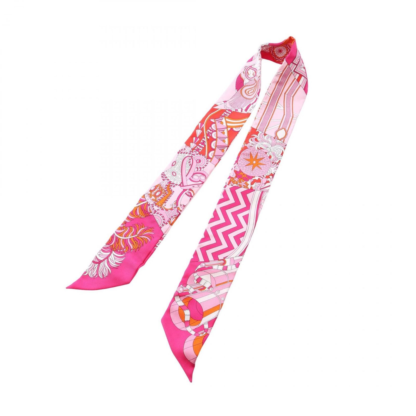 Hermes Scarf Twill de L'ombrelle Aux Duels Ribbon Silk — view 3