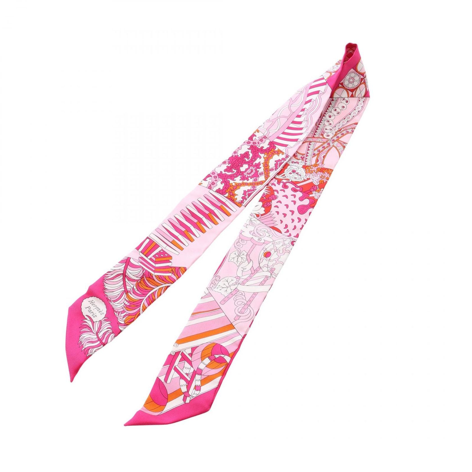 Hermes Scarf Twill de L'ombrelle Aux Duels Ribbon Silk — view 2