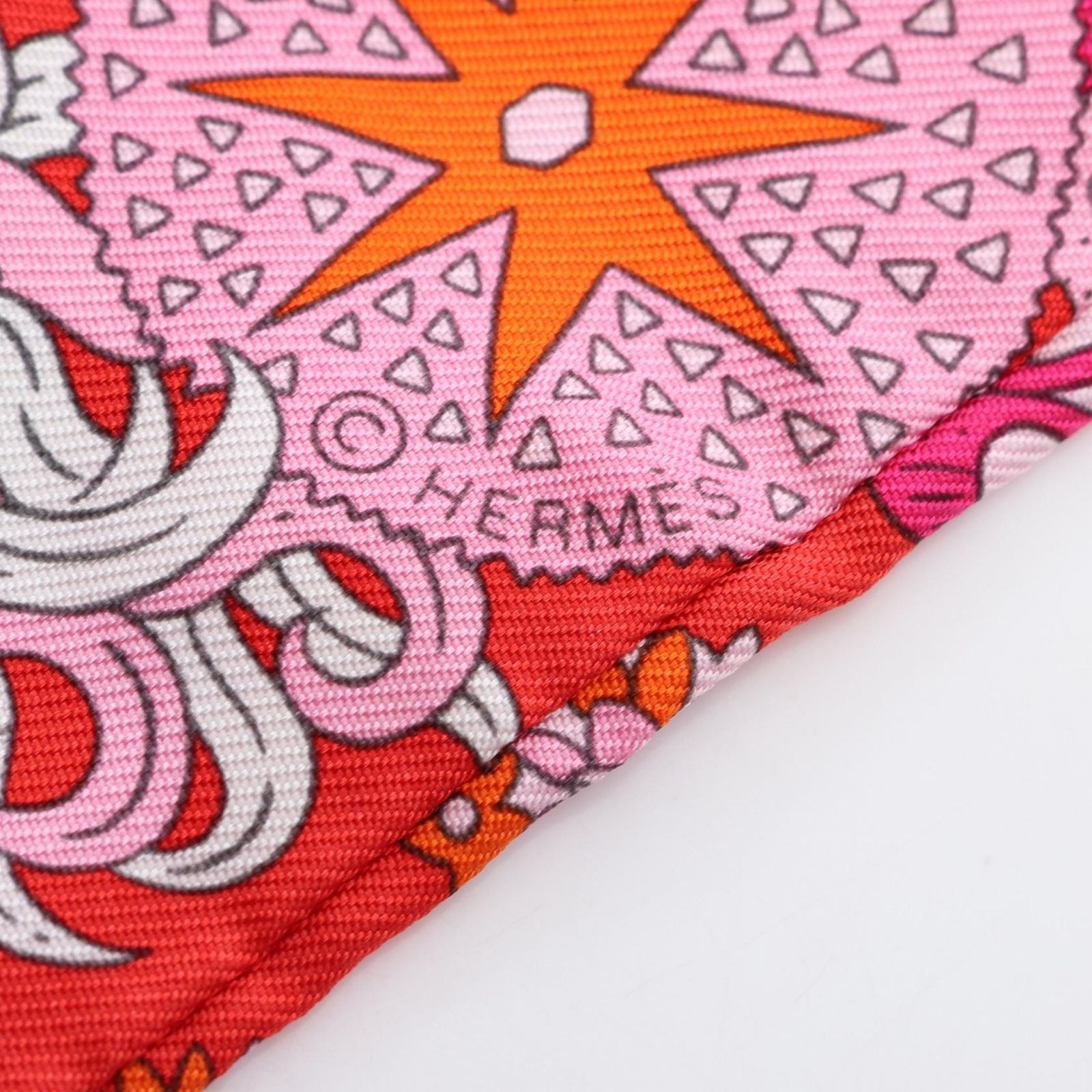 Hermes Scarf Twill de L'ombrelle Aux Duels Ribbon Silk — view 4