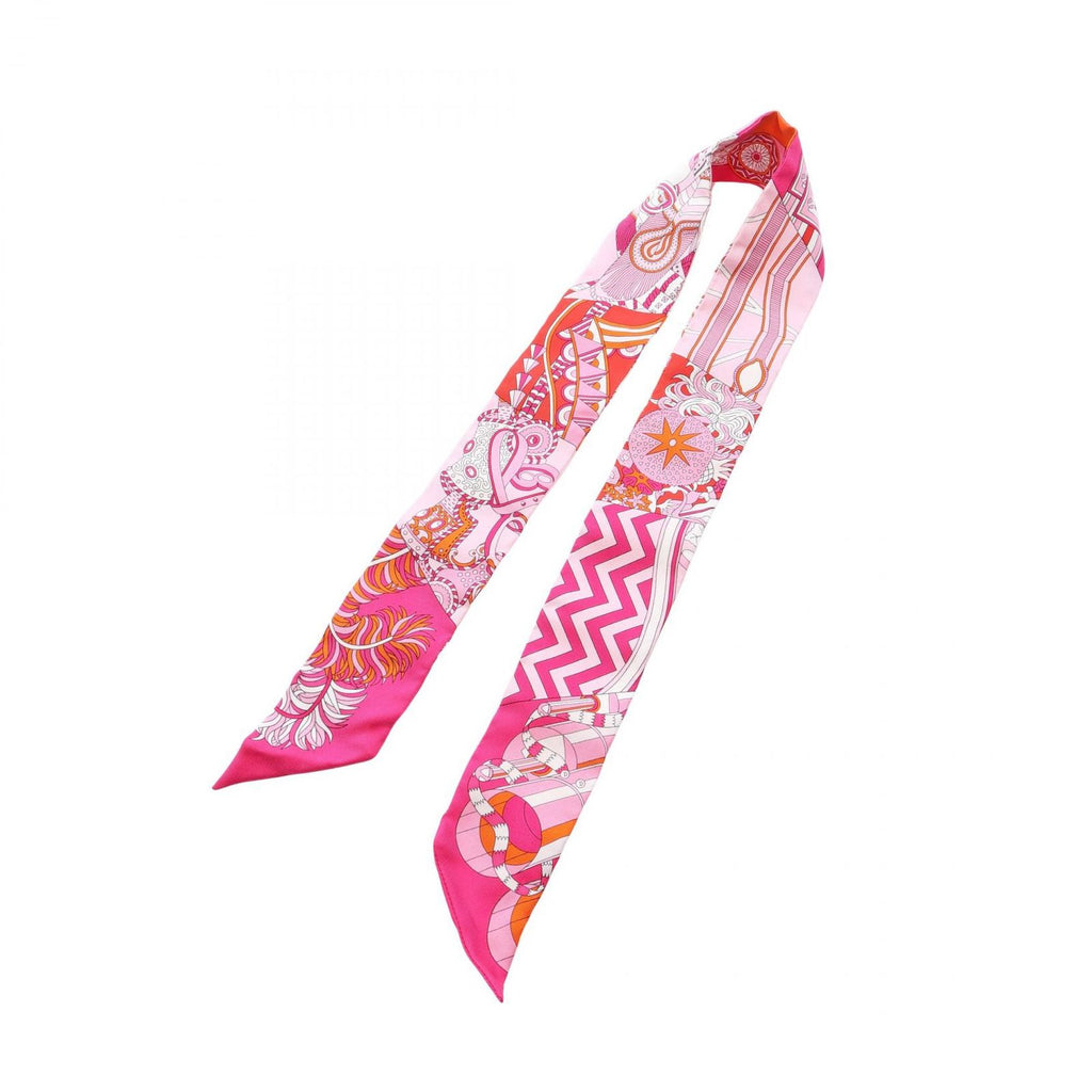 Hermes Scarf Twill de L'ombrelle Aux Duels Ribbon Silk — view 3