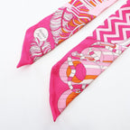 Hermes Scarf Twill de L'ombrelle Aux Duels Ribbon Silk — view 6