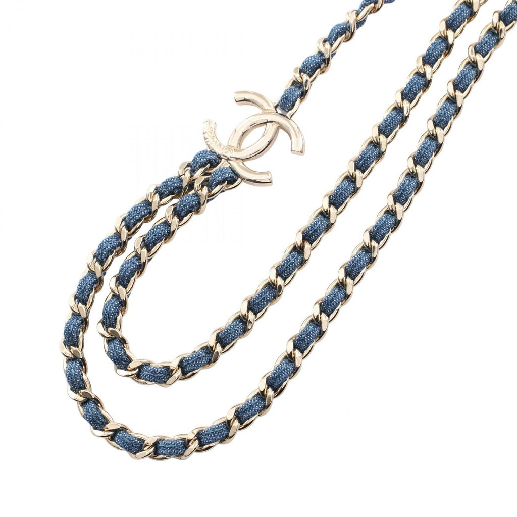 Chanel Necklace CC Logo Double Strand