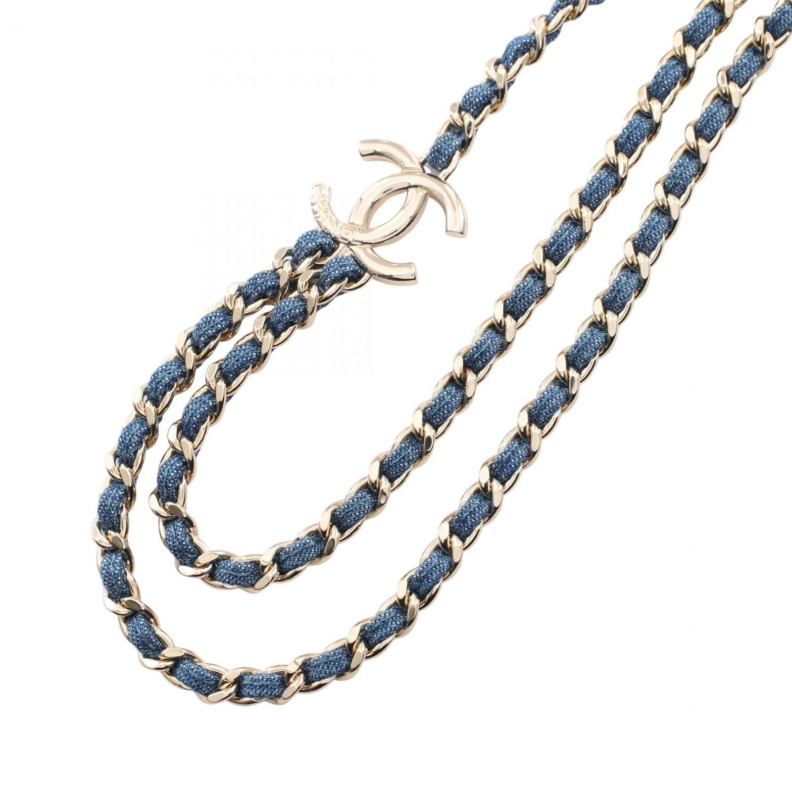 Chanel Necklace CC Logo Double Strand