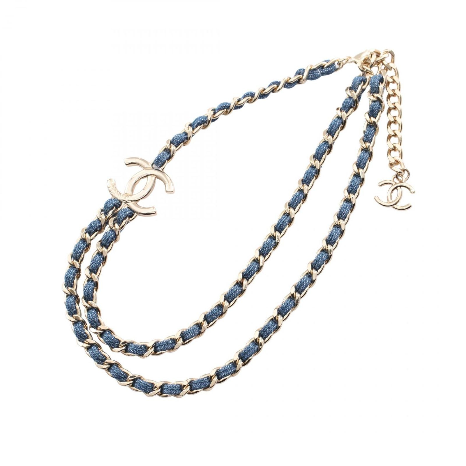 Chanel Necklace CC Logo Double Strand — view 2