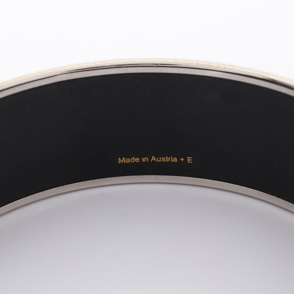 Hermes Bangle Enamel GM Horse Pattern Stainless Steel Bracelet — view 5