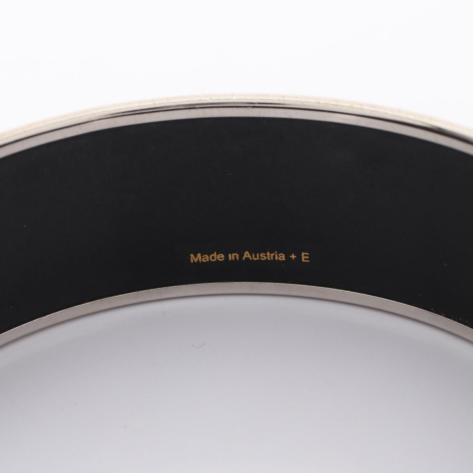 Hermes Bangle Enamel GM Horse Pattern Stainless Steel Bracelet — view 5