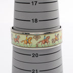 Hermes Bangle Enamel GM Horse Pattern Stainless Steel Bracelet — view 4