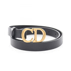 Dior Belt CD Logo Buckle Gold Leather
