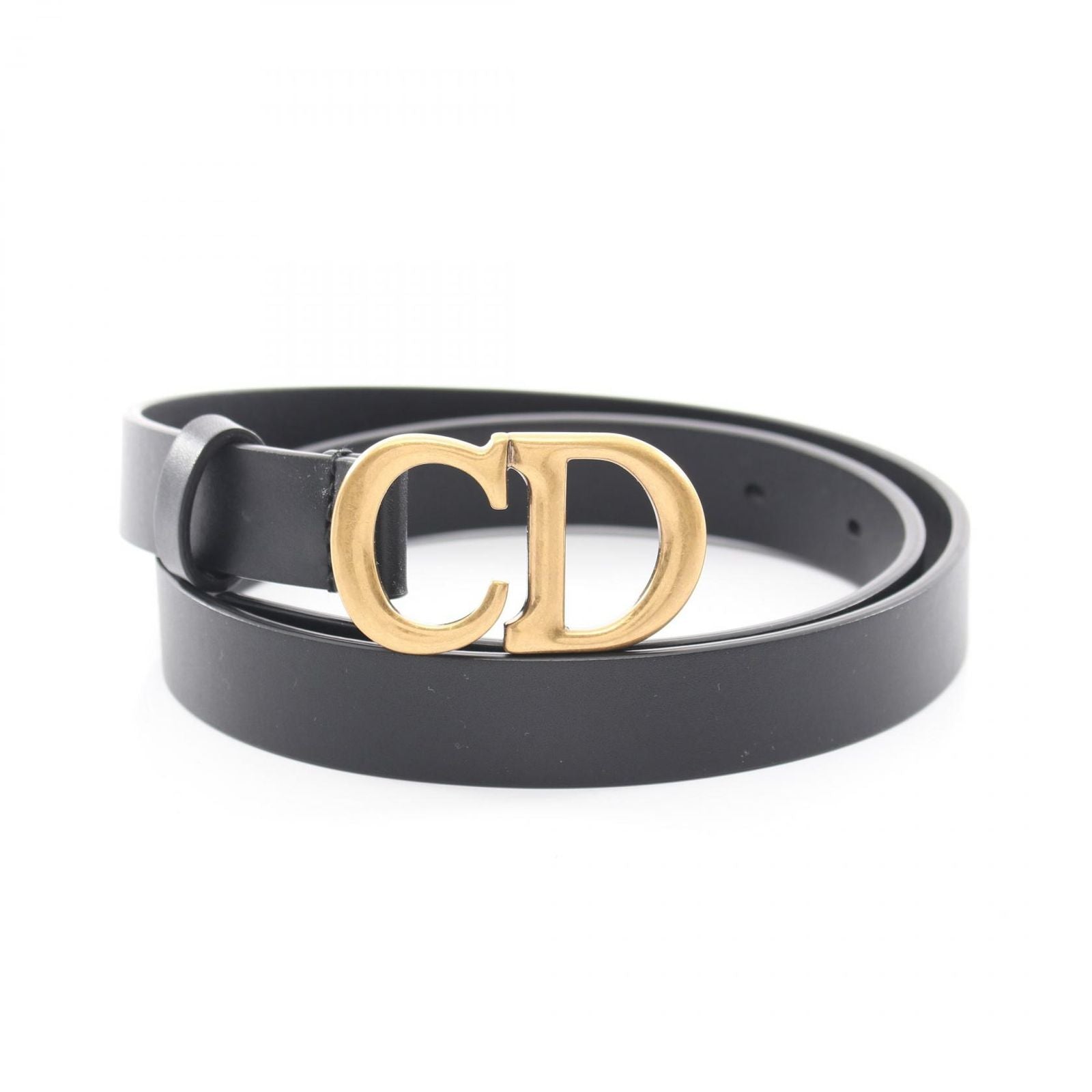 Dior Belt CD Logo Buckle Gold Leather