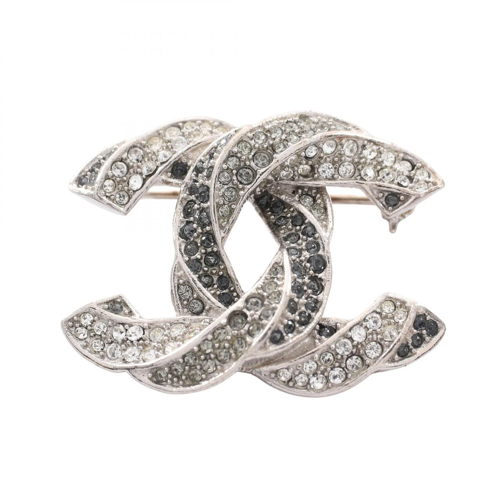 Chanel Brooch 16c CC Logo Stainless Steel