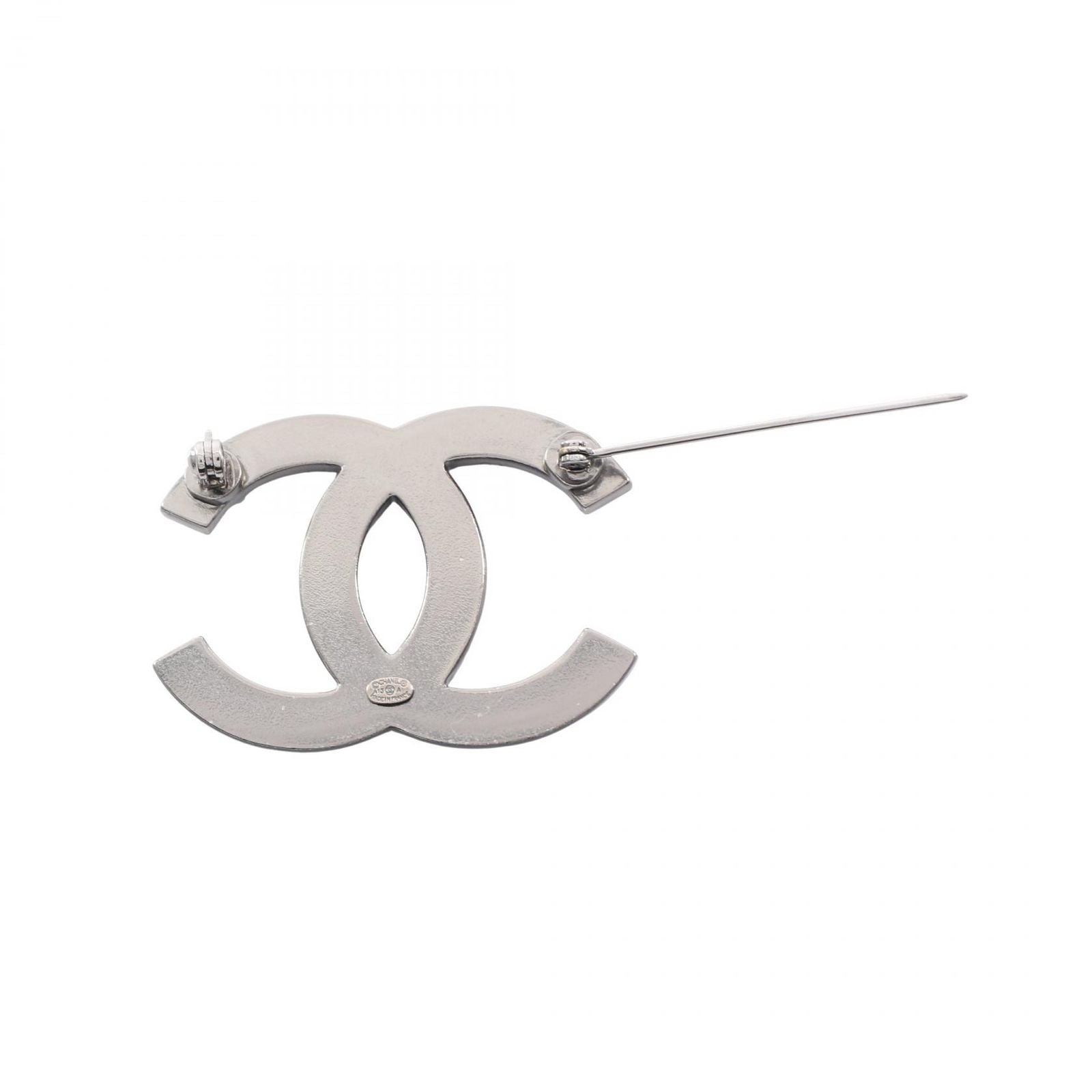 Chanel Brooch CC Logo Stainless Steel — view 2