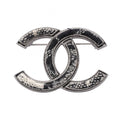 Chanel Brooch CC Logo Stainless Steel
