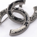 Chanel Brooch CC Logo Stainless Steel — view 6