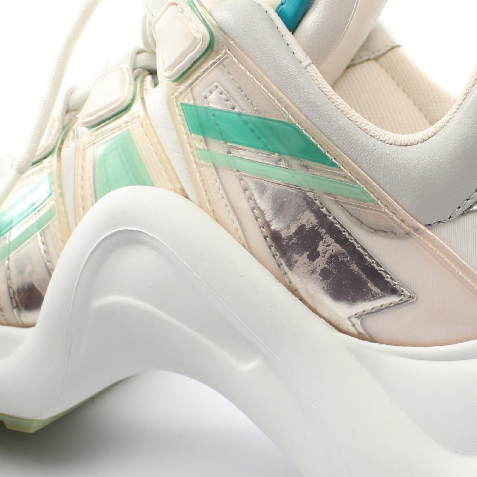 Louis Vuitton Sneakers LV Line White Leather 36 Multicolor — view 9