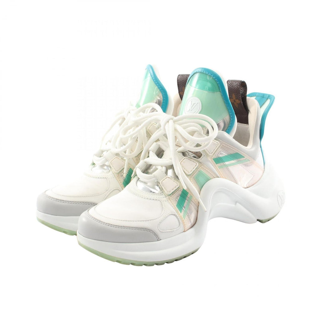 Louis Vuitton Sneakers LV Line White Leather 36 Multicolor